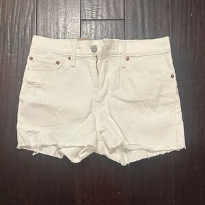 Levi's White Jean Shorts for Women